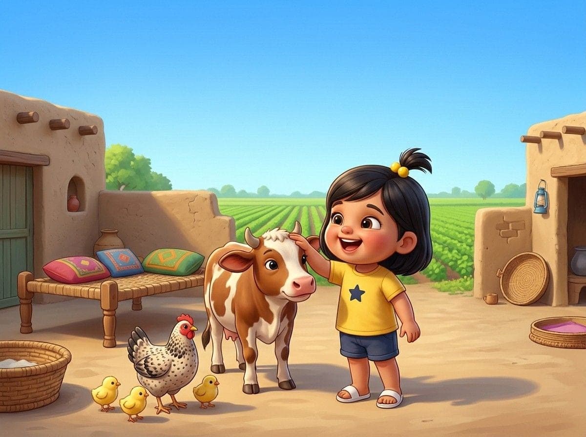 Hajra Meets the Farm Animals — book cover